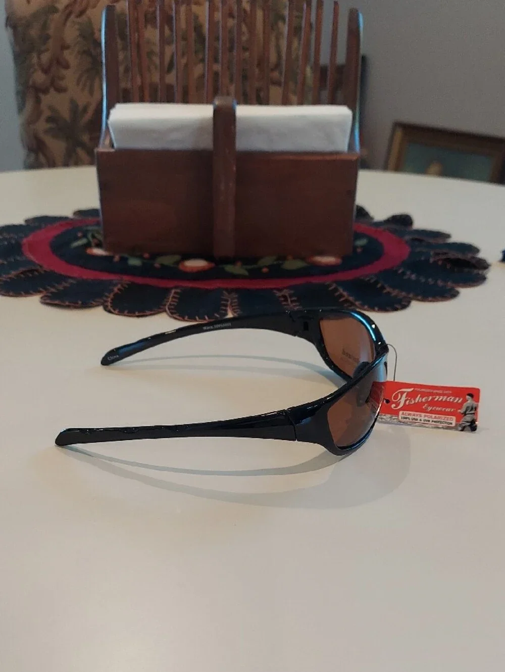 Fisherman's Eyewear Polarized Men's Sunglasses - Black Frame with Brown Lenses